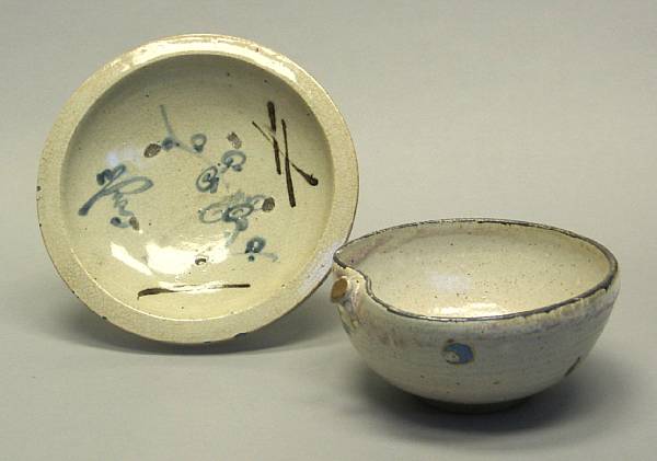 Appraisal: A group of two Japanese ceramics The first a Seto