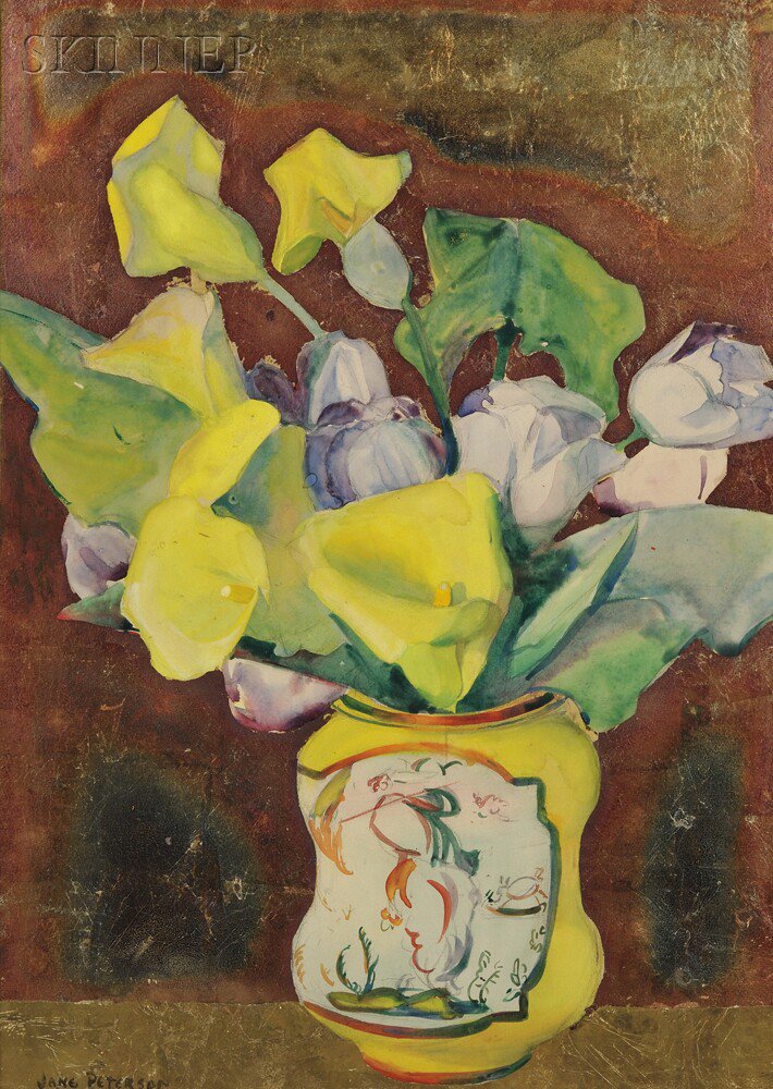 Appraisal: Jane Peterson American - Still Life with Calla Lilies Signed