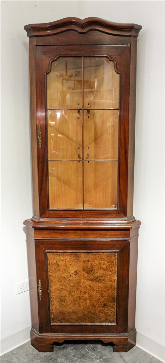 Appraisal: Sale Lot A Georgian Style Mahogany Corner Cabinet th century