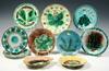 Appraisal: MAJOLICA PLATES - Collection of ten th c floral and