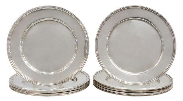 Appraisal: lot of American sterling silver bread plates similarly styled with