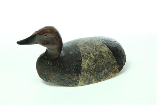 Appraisal: DECOY Michigan st half- th century wood Canvasback with original