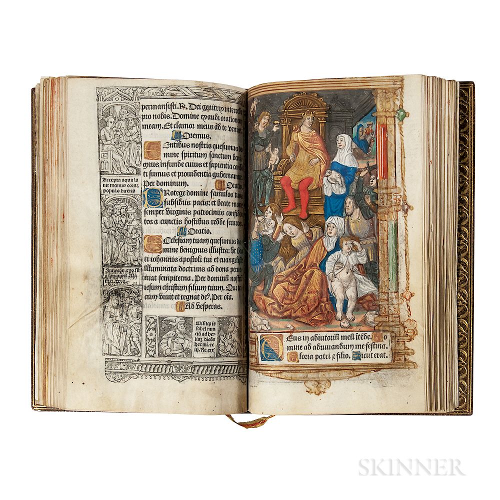 Appraisal: Book of Hours Latin Use of Paris Printed on Parchment