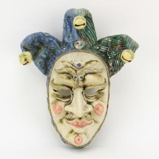 Appraisal: Venetian th C Handmade Glaze and Polychrome Ceramic Mask Artist