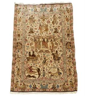 Appraisal: Exquisite Persian Kashan Mohtasham Carpet Persian Iran th century circa