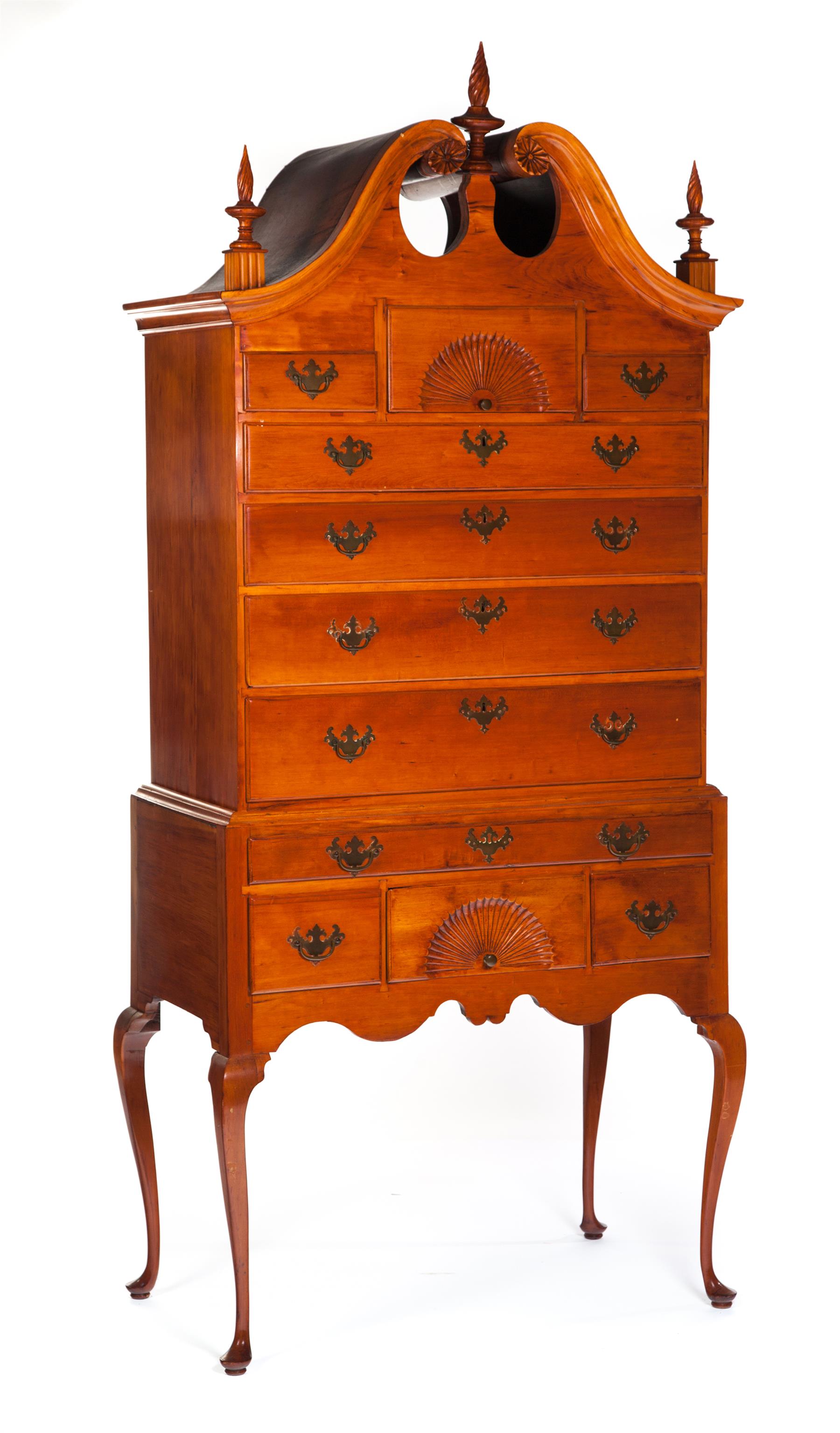 Appraisal: AMERICAN QUEEN ANNE HIGH CHEST Attributed to Connecticut mid th