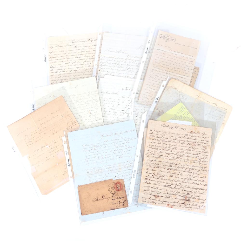 Appraisal: TEN TH CENTURY LETTERS OF LOVE FAMILY INFANTRY SON'S LETTER