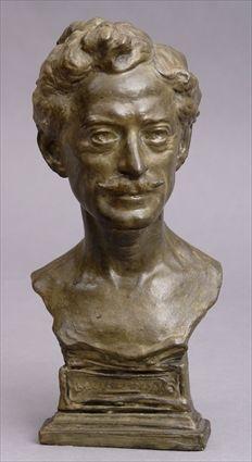 Appraisal: SAMUEL MURRAY - PORTRAIT BUST OF A MAN Patinated plaster