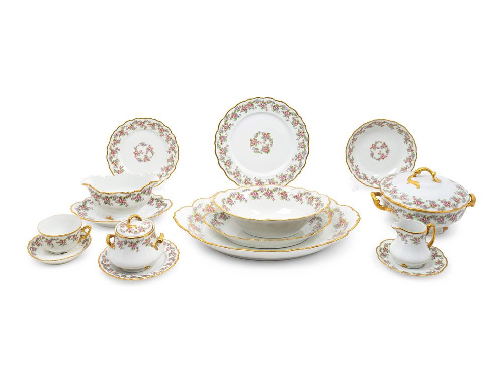 Appraisal: A Limoges Porcelain Dinner Service A Limoges Porcelain Dinner Service