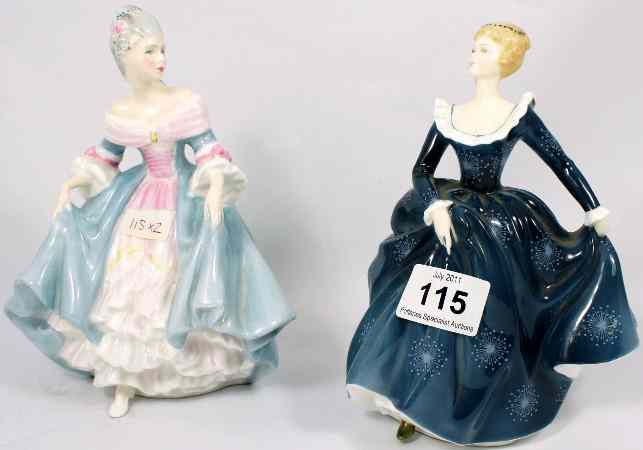 Appraisal: Royal Doulton Figures Southern Belle HN and Fragrance HN both