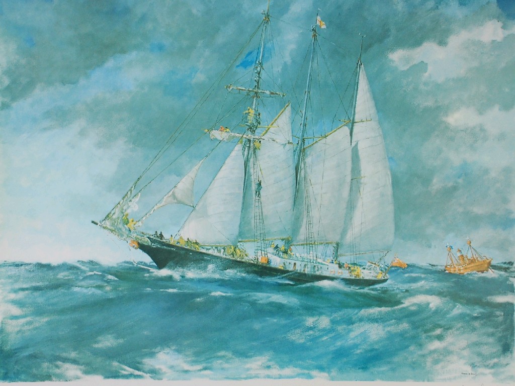 Appraisal: FRANCIS RUSSELL FLINT ARTISTS SIGNED PROOF COLOUR PRINT Sailing Ship