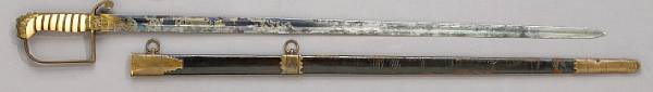 Appraisal: A Georgian senior naval officer's sword circa - Straight inch