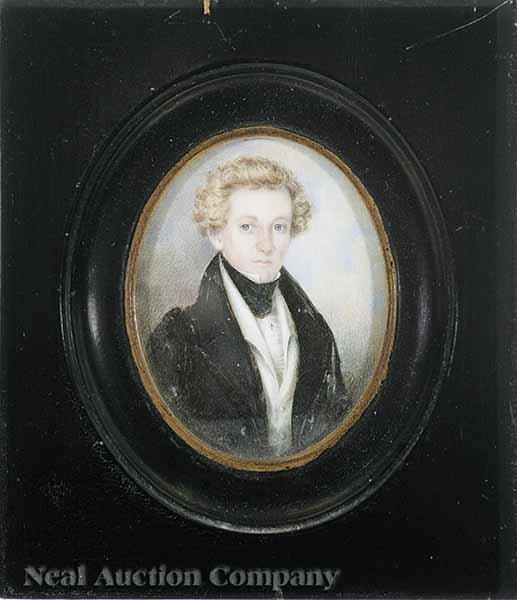 Appraisal: A Fine Portrait Miniature on Ivory of A Regency Gentleman