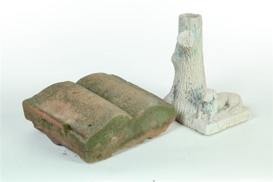 Appraisal: TWO STONE CARVINGS American late th-early th century Pictured is