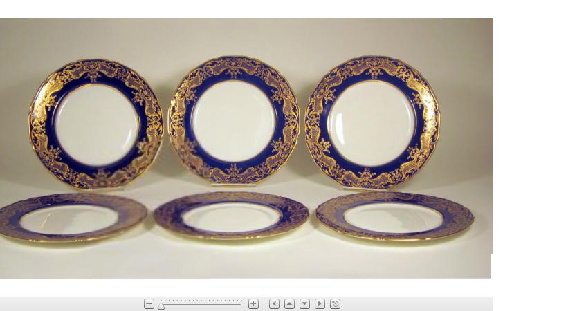 Appraisal: Set of ten Royal Doulton gilt and blue ground cabinet