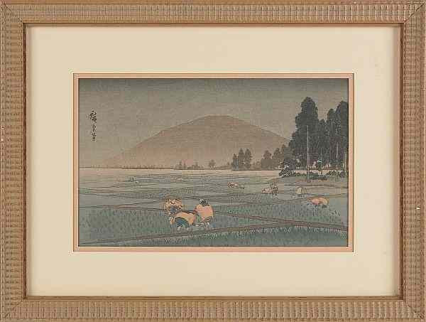 Appraisal: Shoda Koho th c two Japanese woodblock prints x