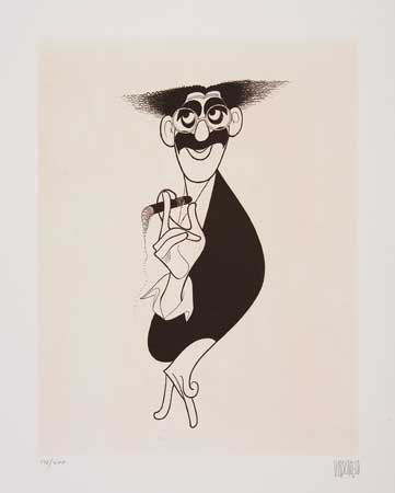 Appraisal: AL HIRSCHFELD Groucho Marx Etching x mm x inches full