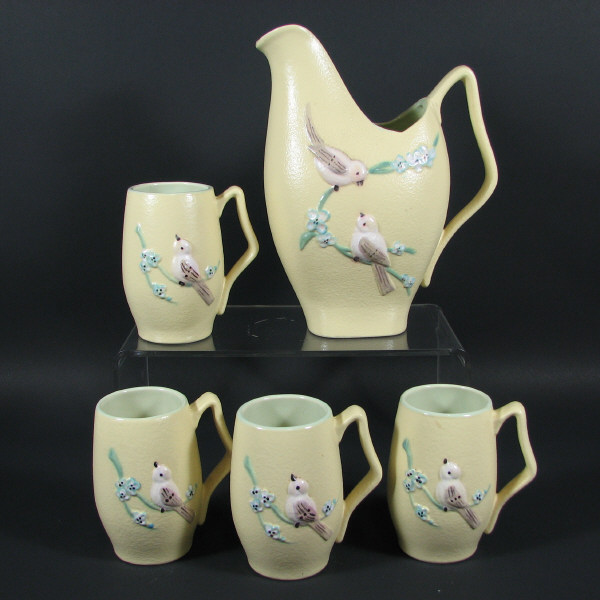 Appraisal: Hull Serenade - Pitcher Mugs Lot of five Serenade pieces