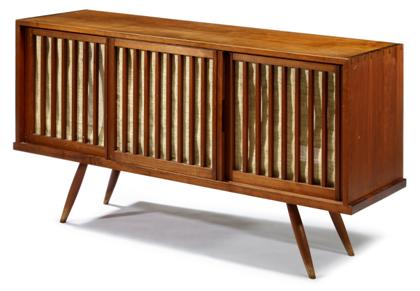 Appraisal: Walnut stereo cabinetgeorge nakashima -