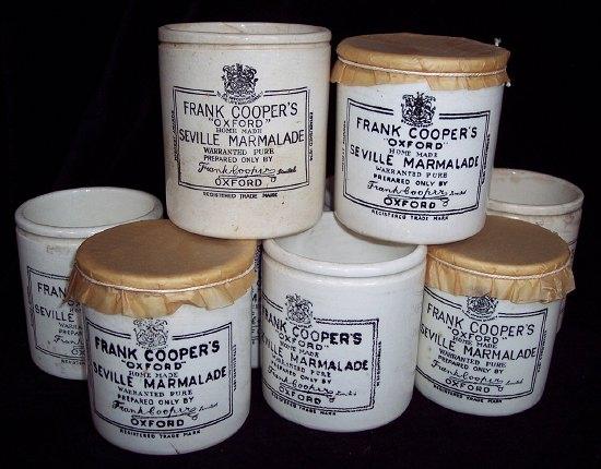 Appraisal: Nine jars for Frank Coopers 'Oxford' Seville marmalade cm high