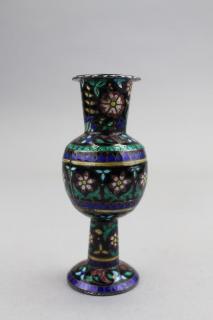 Appraisal: Chinese Foil Cloisonne Bud Vase Chinese Foil Cloisonne Bud Vase