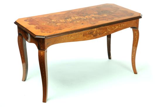 Appraisal: INLAID COFFEE TABLE China late th century hardwood French style