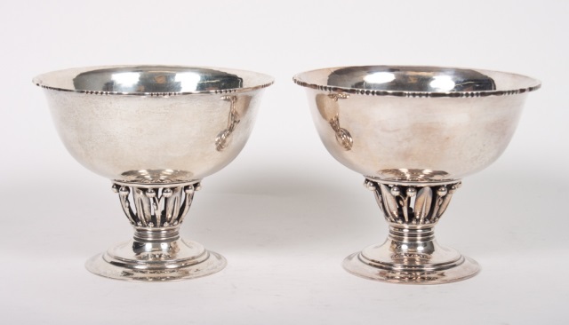 Appraisal: Pair of Georg Jensen silver footed bowls design B dated