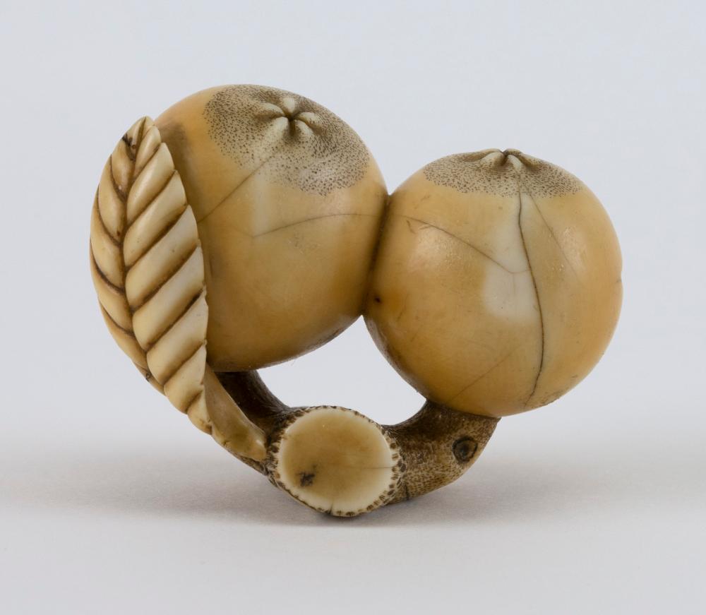 Appraisal: JAPANESE NETSUKE BY MITSUHIRO TH CENTURY LENGTH JAPANESE NETSUKE BY