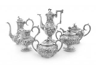 Appraisal: An American Silver Six-Piece Tea and Coffee Service The Stieff