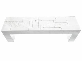 Appraisal: Paul Evans Skyscraper Bench or Shelf Mirrored low bench or