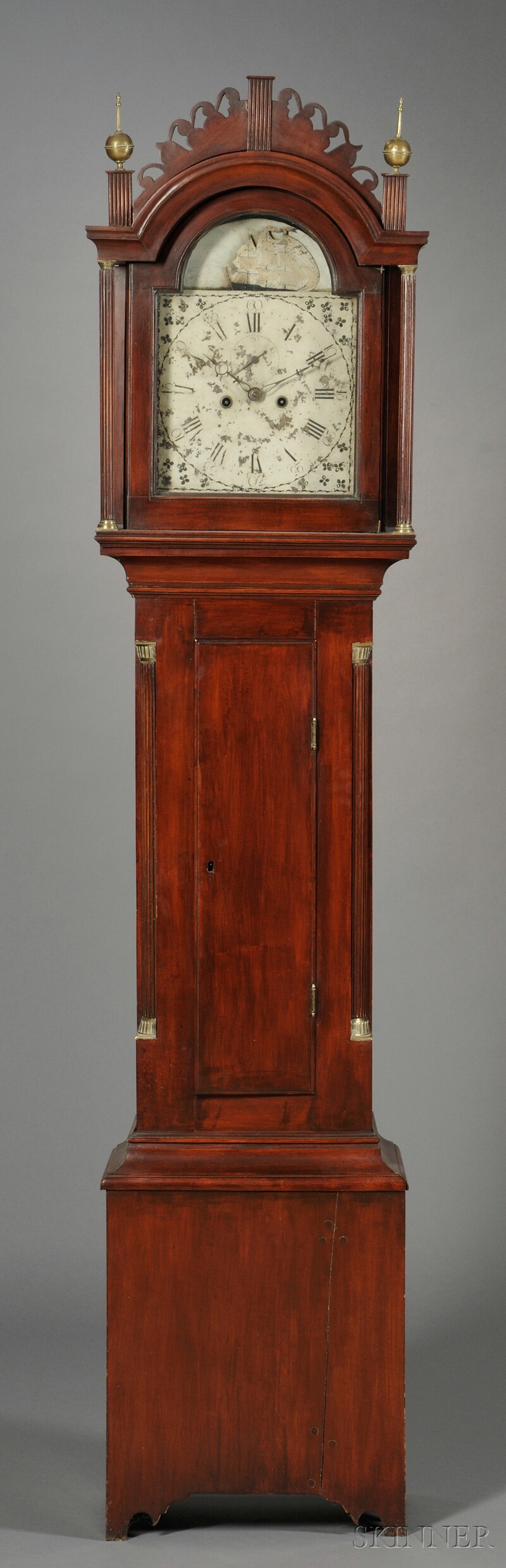 Appraisal: Federal Maple Tall Case Clock attributed to Abner Rogers Berwick