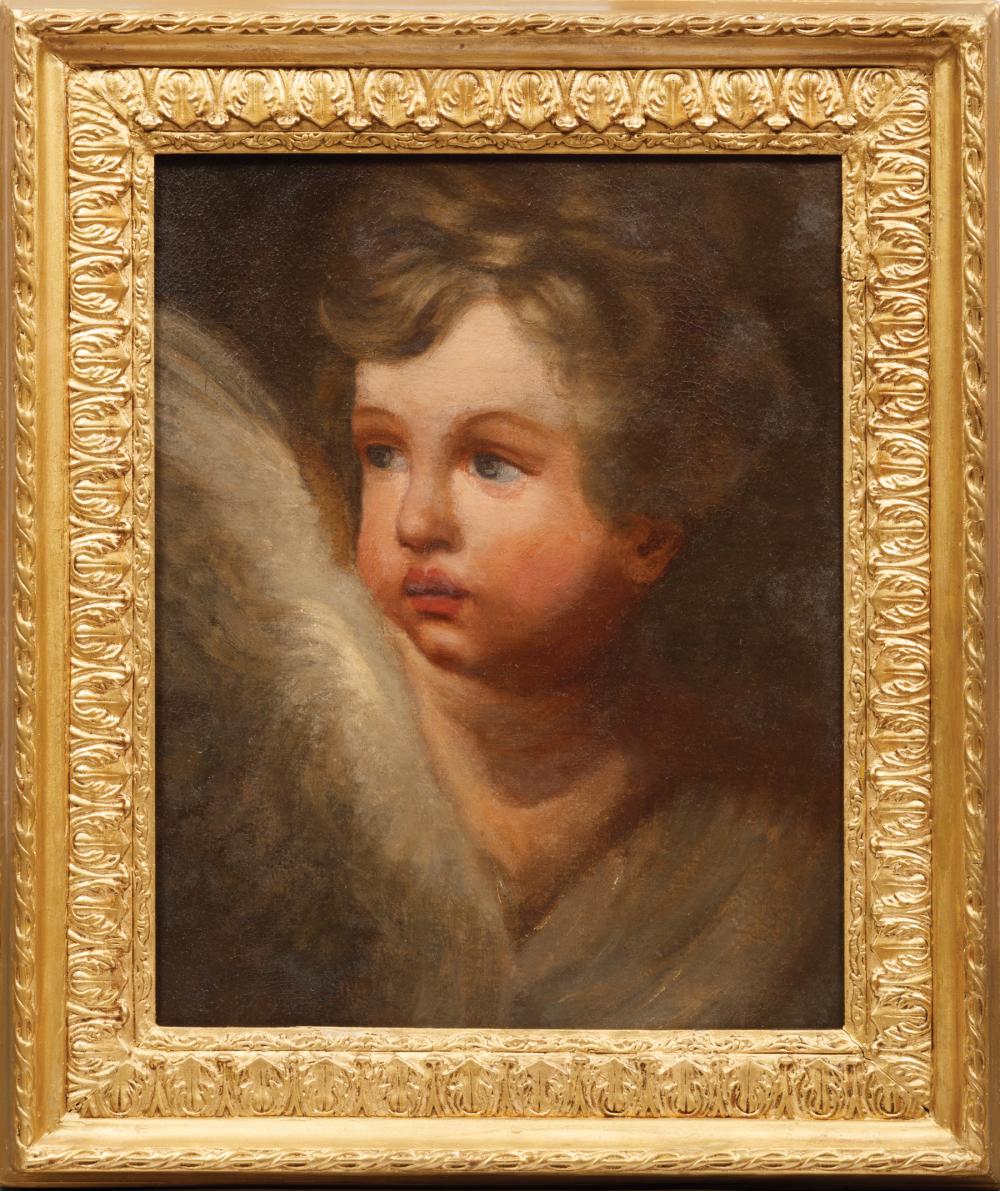 Appraisal: Continental School th c Angel oil on canvas unsigned in