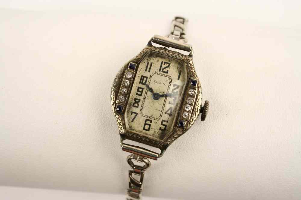 Appraisal: LADY'S WRIST WATCH - Art Deco period K white gold