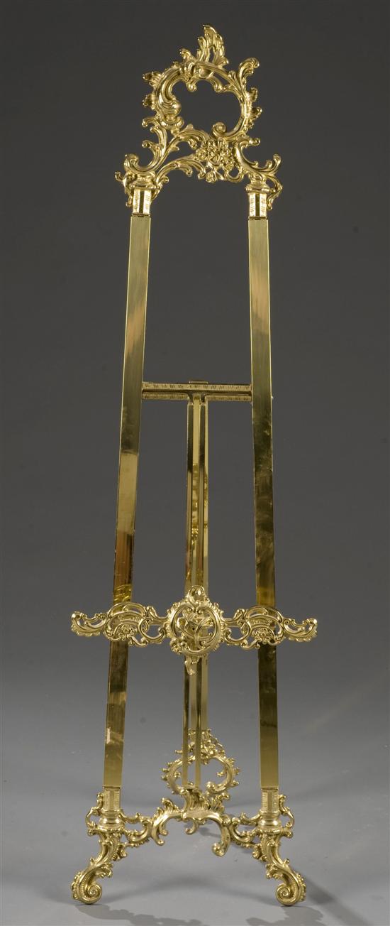 Appraisal: Rococo style gilt metal easel th century h