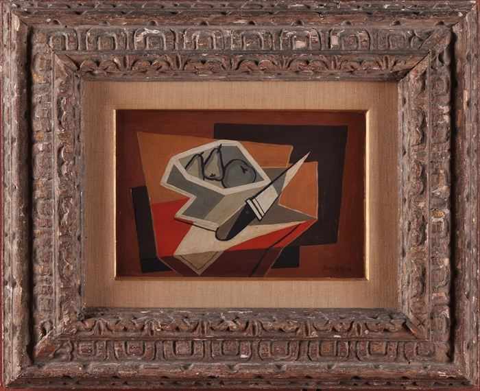 Appraisal: EUROPEAN SCHOOL CUBIST STILL LIFE Oil on canvas x in