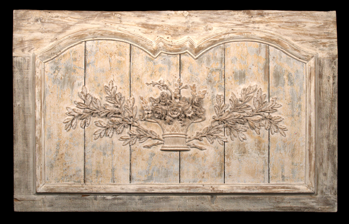 Appraisal: Impressive Carved and Molded Polychromed Decorative Panel in the traditional