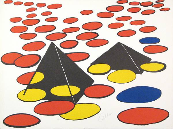 Appraisal: Alexander Calder Pyramides Horizontal Color lithograph signed and numbered in