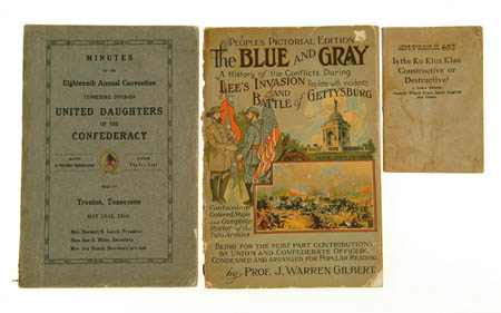 Appraisal: LOT OF CONFEDERATE BOOKLETS People's Pictorial Edition The Blue and