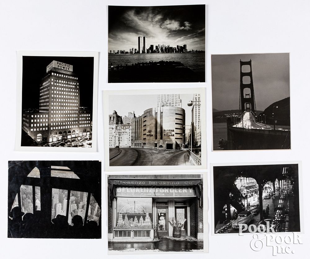 Appraisal: Seven city photographs Seven city photographs to include a press