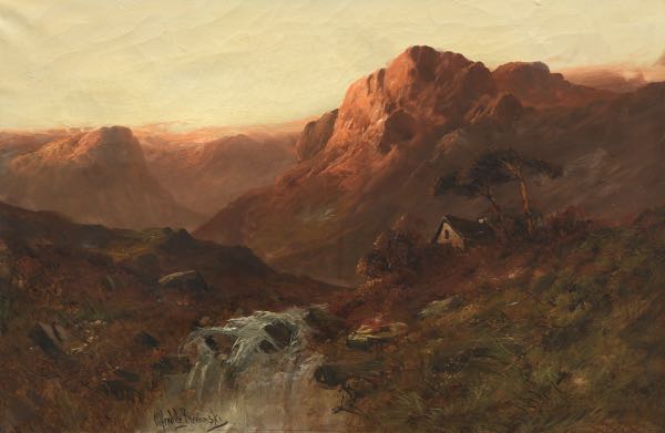 Appraisal: ALFRED DE BREANSKI SR BRITISH - x Mountain Stream Oil