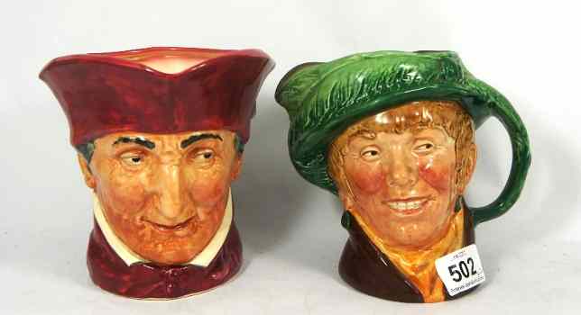 Appraisal: Royal Doulton Large Character Jugs Arriett D and The Cardinal