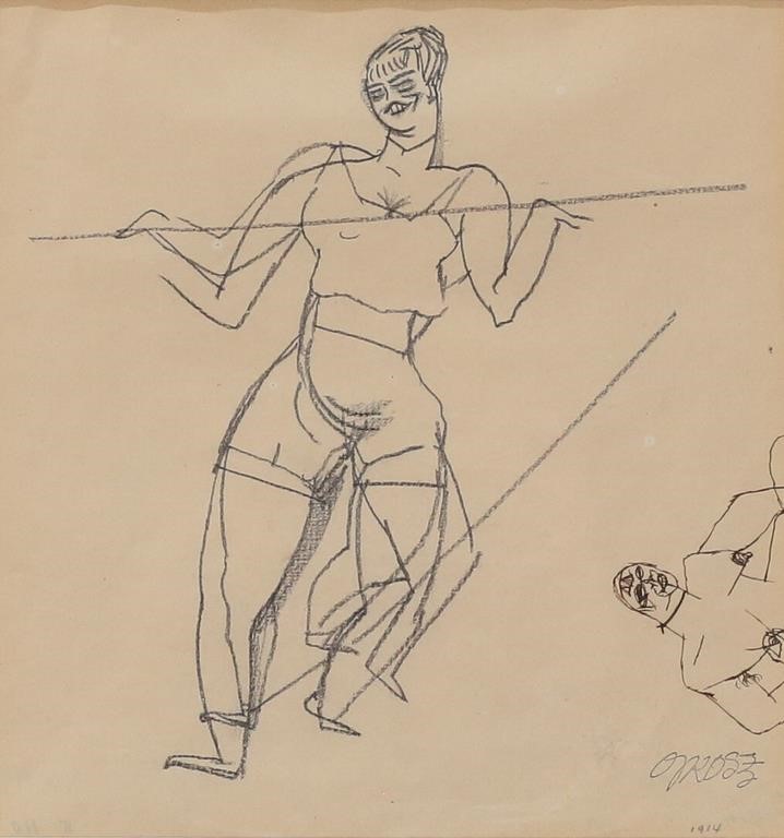 Appraisal: GEORGE GROSZ PENCIL AND PEN INK DRAWINGGeorge Grosz Georg Ehrenfried