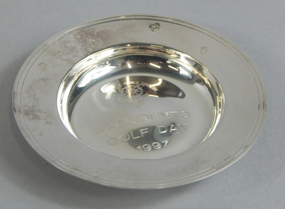 Appraisal: A modern silver Armada type dish decorated centrally with the