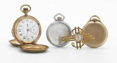 Appraisal: A Group of Watches and Accessories Containing a brass case