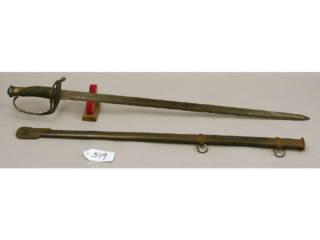 Appraisal: Confederate Civil War sword marked Courtney Tenney Charleston showing heavy