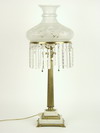 Appraisal: TABLE LAMP - Brass and marble base column form table