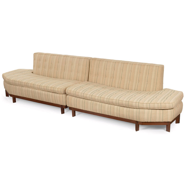 Appraisal: Frank Lloyd Wright sofa two sections manufactured by Heritage Henredon