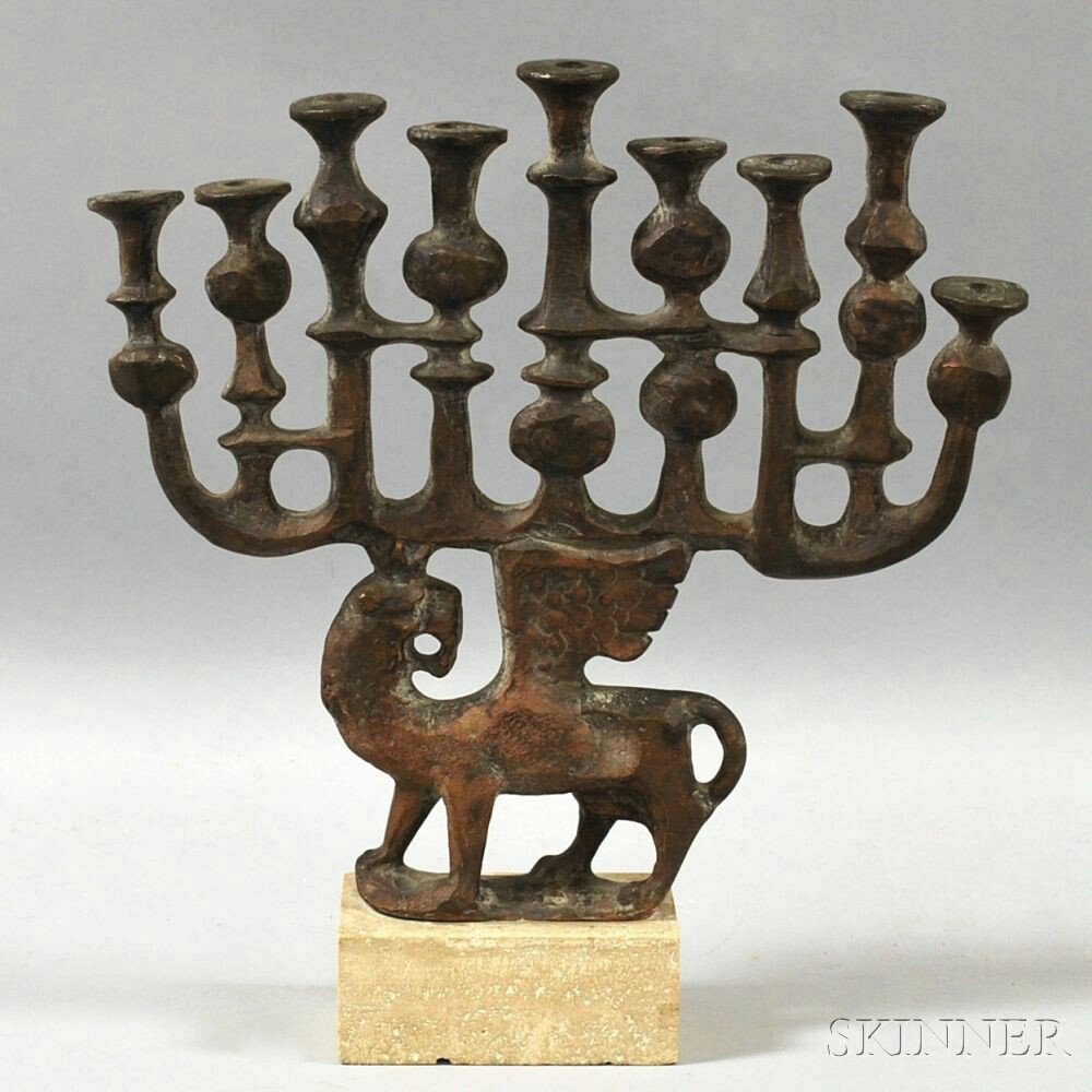 Appraisal: Milton Elting Hebald American b Menorah with the Lion of