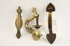 Appraisal: HARDWARE LOT - Three piece lot of period brass door