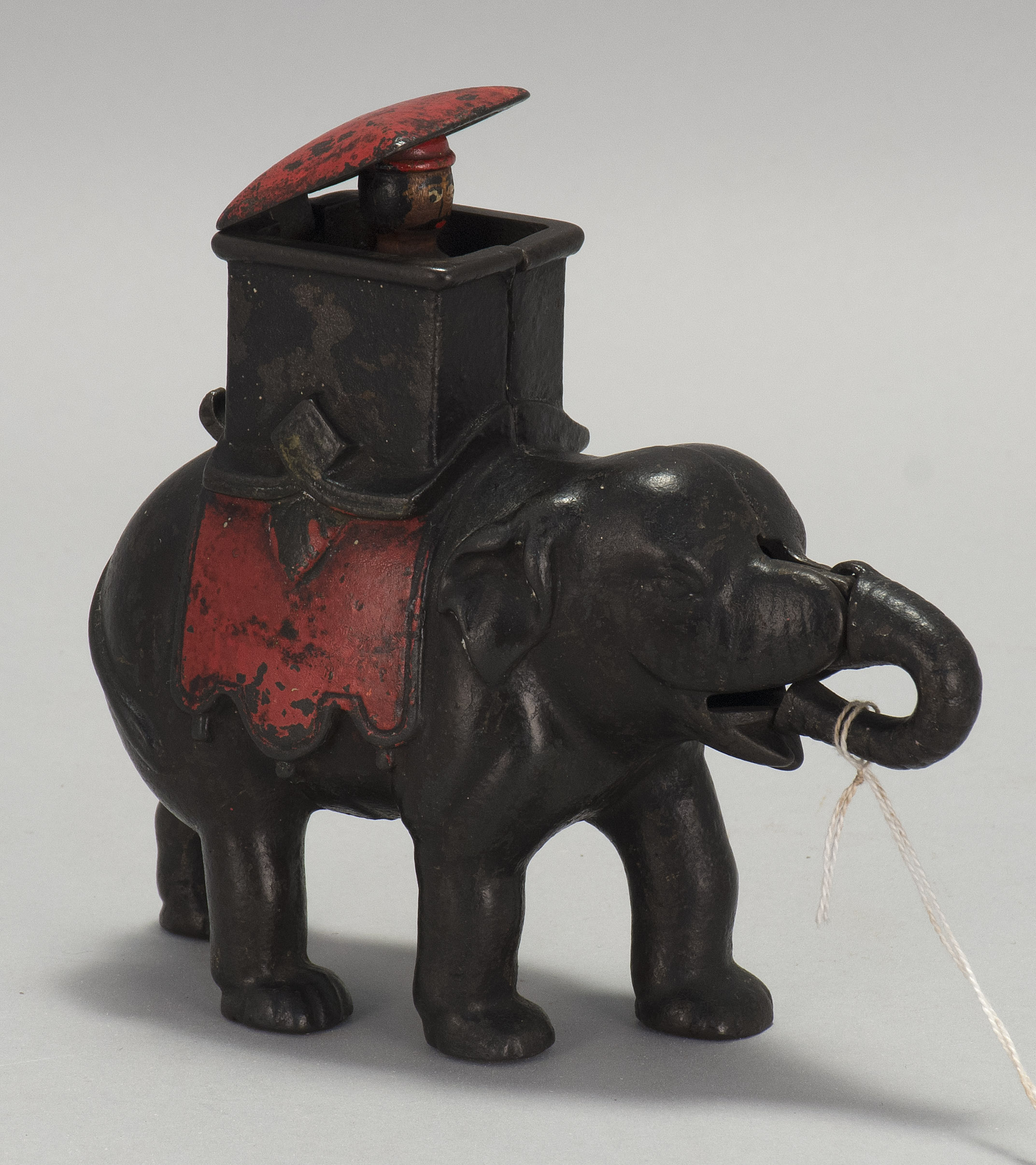 Appraisal: ELEPHANT HOWDAH CAST IRON MECHANICAL BANK Circa By Enterprise Manufacturing